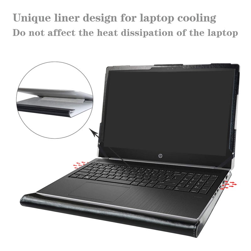 Alapmk Protective Case Cover for HP ProBook 450 G6/ ProBook 450 G7/ ProBook 455 G6/ ProBook 455R G6/ ProBook 455 G7 15.6" Laptop[Not fit ProBook 450 G5 G3 G4/455 G5 G3 G4],Black - Image 5